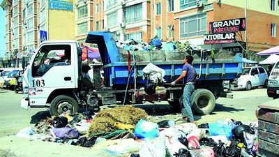 Шаҳар марказидаги  чиқинди муаммоси