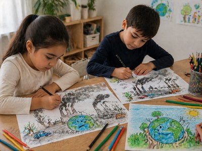 Табиат болалар  нигоҳида