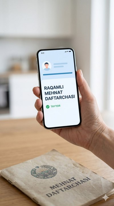 Энди пенсияга чиқишда оворагарчилик бўлмайди:  фақат меҳнат  дафтарчангизни рақамлаштиринг!